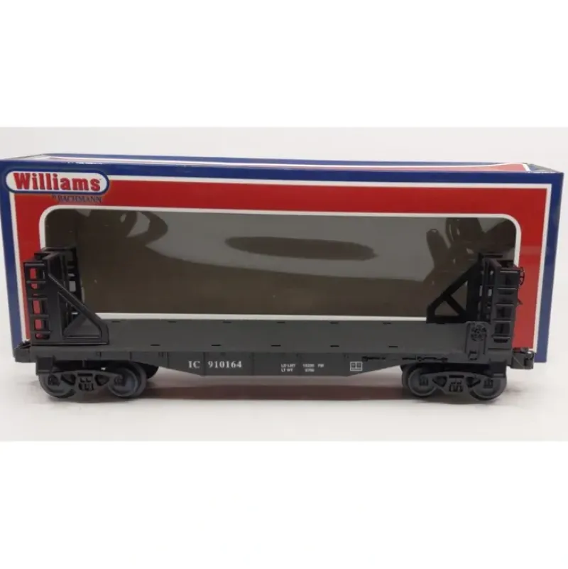 Williams 47506 O Gauge Illinois Central 40' Flat Car w/ Bulheads #910164 - Model Train Junction: Quality Parts and Art Supplies Hot
