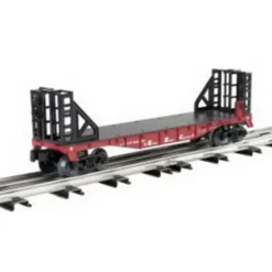 Williams 47501 O Santa Fe 40' Flatcar w/Bulkheads - Model Train Junction: Quality Parts and Art Supplies Discount