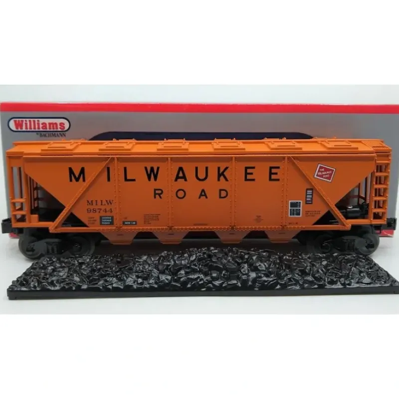 Williams 47606 O Scale Milwaukee Road 4-Bay Hopper #98744 - Model Train Junction: Quality Parts and Art Supplies New