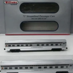 Williams 43112 PRR 72 Ft. Streamliner Passenger Cars (Set of 2) - Model Train Junction: Quality Parts and Art Supplies Outlet