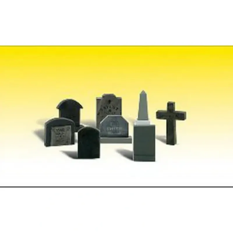Woodland Scenics A2554 G Scenic Accents Assorted Tombstones (Set of 8) - Model Train Junction: Quality Parts and Art Supplies Hot