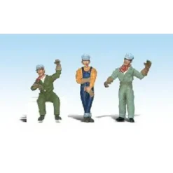 Woodland Scenics A2547 G Scenic Accents Idling Engineer Figures (Set of 3) - Model Train Junction: Quality Parts and Art Supplies Discount