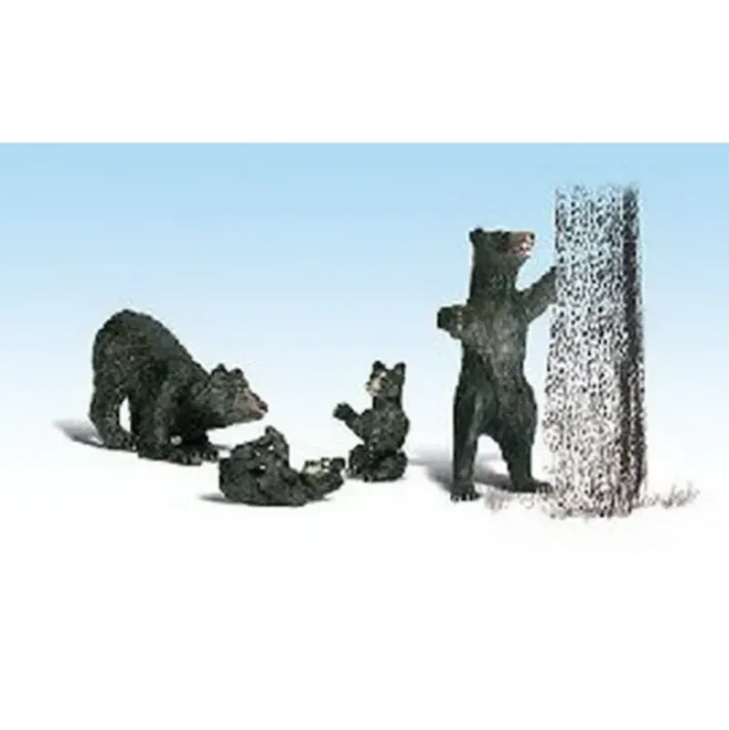 Woodland Scenics A2551 G Scenic Accents Harry Bear & Family Figures (Set of 4) - Model Train Junction: Quality Parts and Art Supplies Clearance