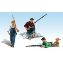 Woodland Scenics A2569 G Scenic Accents Fishing Buddies Figures (Set of 3) - Model Train Junction: Quality Parts and Art Supplies Online