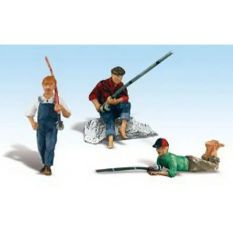 Woodland Scenics A2569 G Scenic Accents Fishing Buddies Figures (Set of 3) - Model Train Junction: Quality Parts and Art Supplies Online