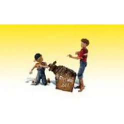 Woodland Scenics A2566 G Scenic Accents You Dirty Dog Figures (Set of 4) - Model Train Junction: Quality Parts and Art Supplies