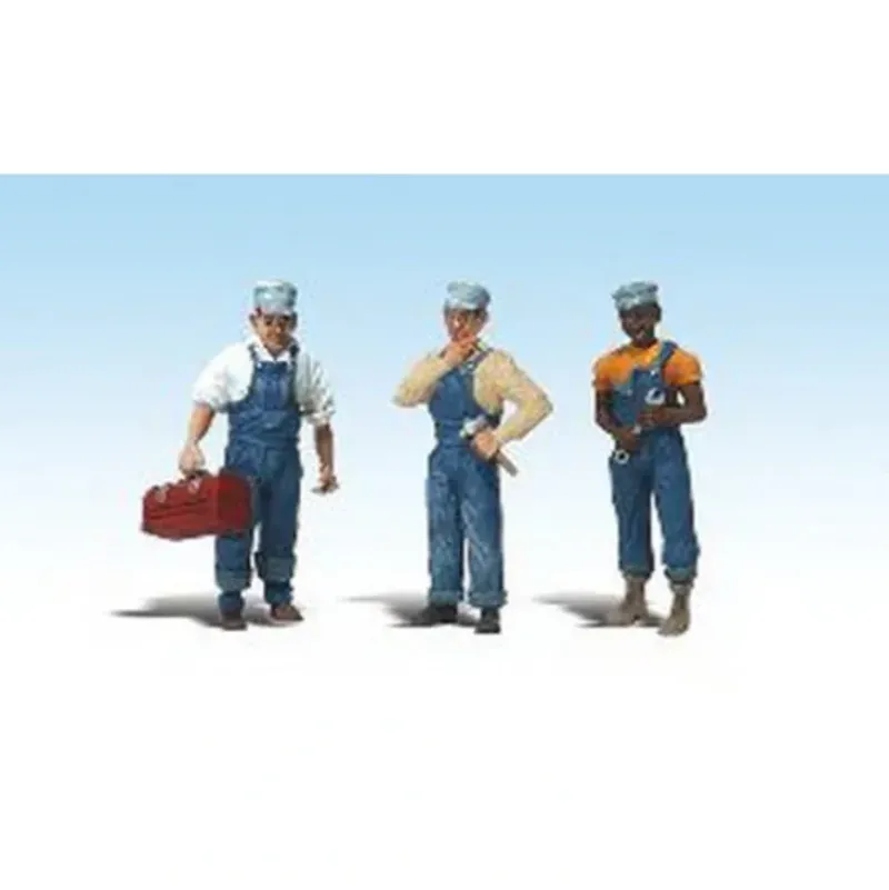 Woodland Scenics A2549 G Scenic Accents Three Train Mechanic Figures (Set of 4) - Model Train Junction: Quality Parts and Art Supplies New