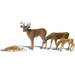 Woodland Scenics A2543 G Scenic Accents Buck & Family Figures (Set of 4) - Model Train Junction: Quality Parts and Art Supplies Clearance