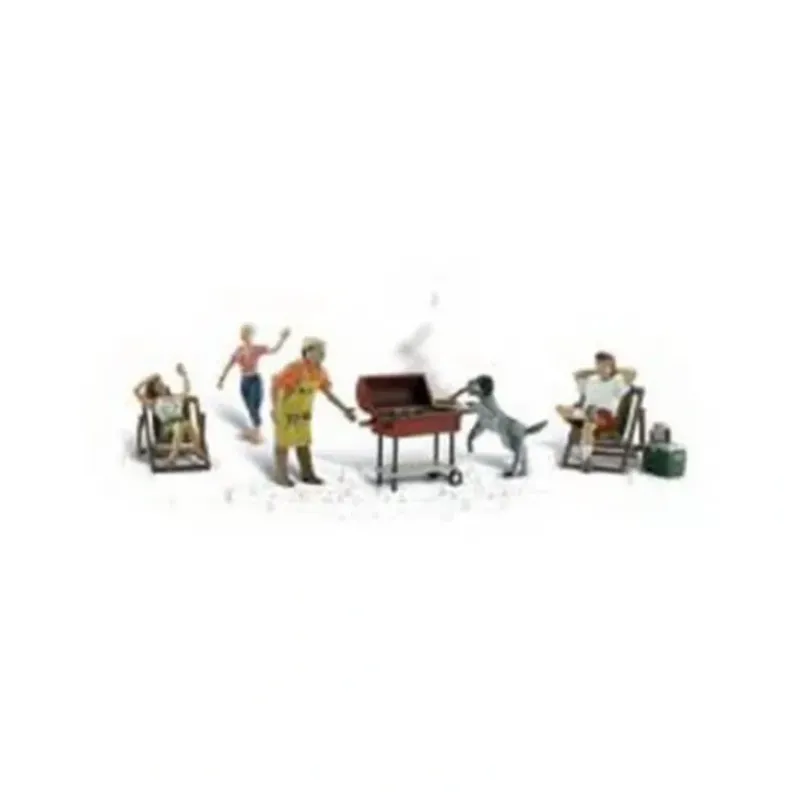 Woodland Scenics A1929 HO Family Backyard Barbeque Figures - Model Train Junction: Quality Parts and Art Supplies Best