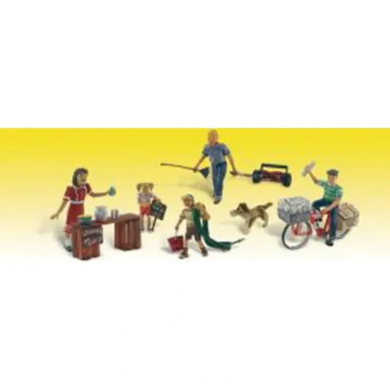 Woodland Scenics A1938 HO Scenic Accents Summertime Jobs Figures (Set of 7) - Model Train Junction: Quality Parts and Art Supplies Online