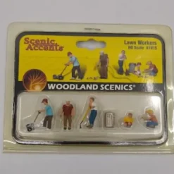 Woodland Scenics A1915 HO Scenic Accents Lawn Worker Figures (Set of 6) - Model Train Junction: Quality Parts and Art Supplies Clearance