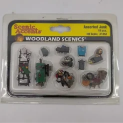Woodland Scenics A1852 HO Scenic Accents Assorted Junk (Set of 10) - Model Train Junction: Quality Parts and Art Supplies Discount