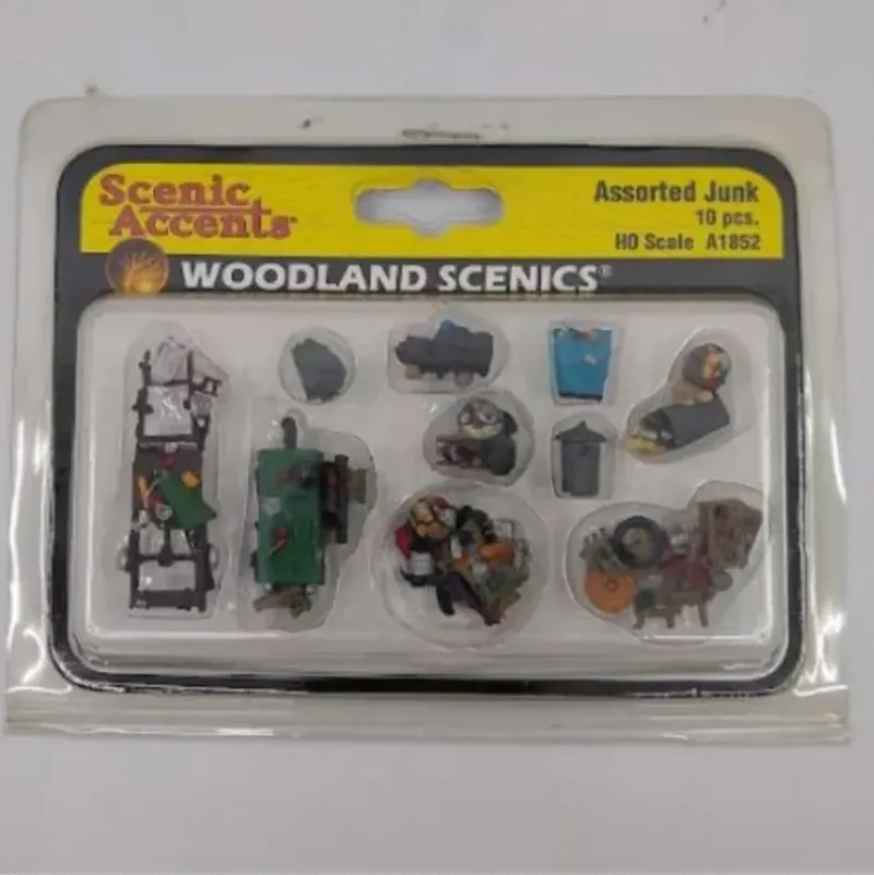 Woodland Scenics A1852 HO Scenic Accents Assorted Junk (Set of 10) - Model Train Junction: Quality Parts and Art Supplies Discount