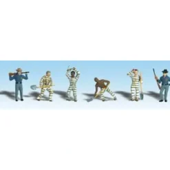 Woodland Scenics A1858 HO Scenic Accents Chain Gang Figures (Set of 6) - Model Train Junction: Quality Parts and Art Supplies Online