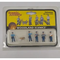 Trains*Woodland Scenics A1822 HO Scenic Accents Policemen Figures (Set of 6) - Model Train Junction: Quality Parts and Art Supplies