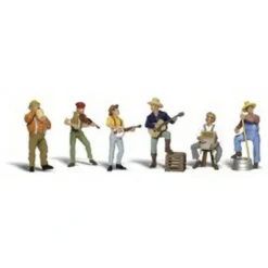Woodland Scenics A1902 HO Scenic Accents Jug Band Figures (Set of 6) - Model Train Junction: Quality Parts and Art Supplies Outlet