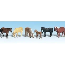 Woodland Scenics A1862 HO Scenic Accents Farm Horse Figures (Set of 6) - Model Train Junction: Quality Parts and Art Supplies Hot