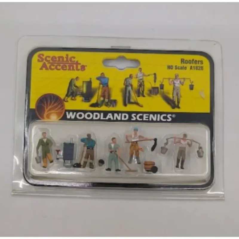 Woodland Scenics A1828 HO Scenic Accents Roofer Figures (Set of 8) - Model Train Junction: Quality Parts and Art Supplies New