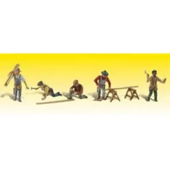 Woodland Scenics A1947 HO Scenic Accents Carpenter Crew Figures (Set of 11) - Model Train Junction: Quality Parts and Art Supplies Discount