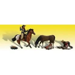 Woodland Scenics A1940 HO Scenic Accents Ridin' & Ropin' Figures (Set of 6) - Model Train Junction: Quality Parts and Art Supplies Hot