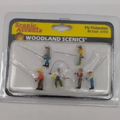 Woodland Scenics A1910 HO Scenic Accents Fly Fishermen Figures (Set of 6) - Model Train Junction: Quality Parts and Art Supplies Outlet