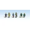 Woodland Scenics A1900 HO Scenic Accents Couples in Coat Figures (Set of 6) - Model Train Junction: Quality Parts and Art Supplies New