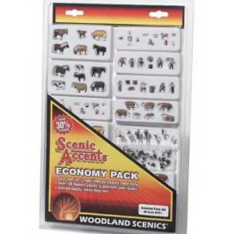Woodland Scenics A2051 HO Scenic Accents Economy Pack - Assorted Farm Set - Model Train Junction: Quality Parts and Art Supplies Best