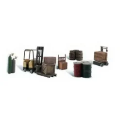 Woodland Scenics A1934 HO Scenic Accents Loading Dock Details (Set of 6) - Model Train Junction: Quality Parts and Art Supplies Online