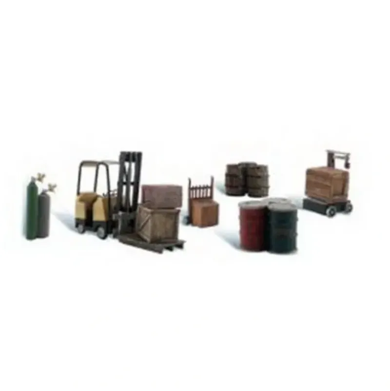 Woodland Scenics A1934 HO Scenic Accents Loading Dock Details (Set of 6) - Model Train Junction: Quality Parts and Art Supplies Online