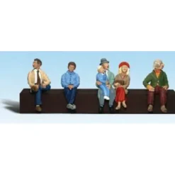 Woodland Scenics A1873 HO Scenic Accents Sitting Passenger Figures (Set of 5) - Model Train Junction: Quality Parts and Art Supplies Online