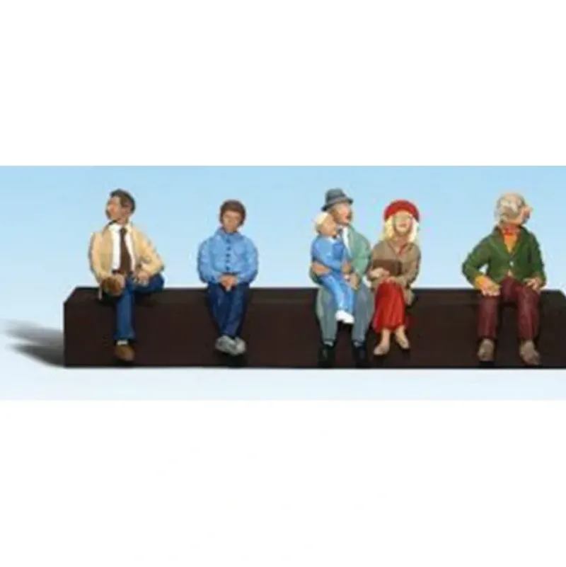 Woodland Scenics A1873 HO Scenic Accents Sitting Passenger Figures (Set of 5) - Model Train Junction: Quality Parts and Art Supplies Online