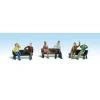 Woodland Scenics A1924 HO Seated People on Park Benches Figures (Set of 9) - Model Train Junction: Quality Parts and Art Supplies Best