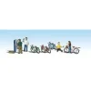 Woodland Scenics A2194 N Bicycle Buddies Figures (Set of 9) - Model Train Junction: Quality Parts and Art Supplies Hot