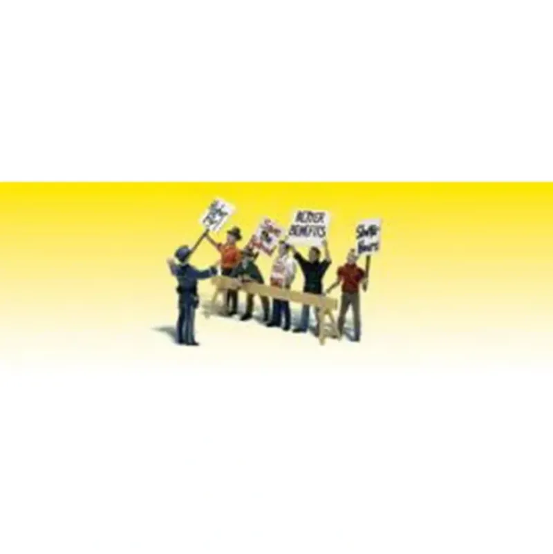 Trains*Woodland Scenics A2197 N Picket Line Figures Scenic Accents (Set of 7) - Model Train Junction: Quality Parts and Art Supplies