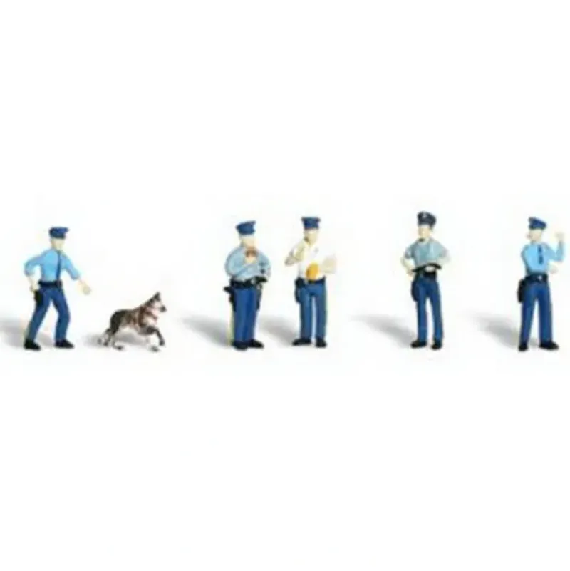 Woodland Scenics A2122 N Scenic Accents Policemen Figures (Set of 6) - Model Train Junction: Quality Parts and Art Supplies Hot