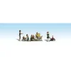 Woodland Scenics A2195 N Scenic Accents Dog Wash Figures (Set of 9) - Model Train Junction: Quality Parts and Art Supplies New