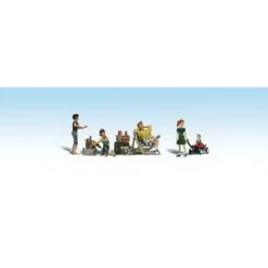 Woodland Scenics A2195 N Scenic Accents Dog Wash Figures (Set of 9) - Model Train Junction: Quality Parts and Art Supplies New