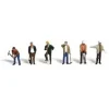 Woodland Scenics A2137 N Scenic Accents Road Crew Figures (Set of 6) - Model Train Junction: Quality Parts and Art Supplies Clearance