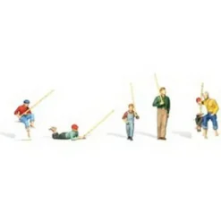 Woodland Scenics A2179 N Scenic Accents Gone Fishing Figures (Set of 5) - Model Train Junction: Quality Parts and Art Supplies Outlet