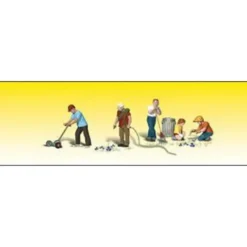 Woodland Scenics A2204 N Scenic Accents Lawn Worker Figures (Set of 5) - Model Train Junction: Quality Parts and Art Supplies Outlet