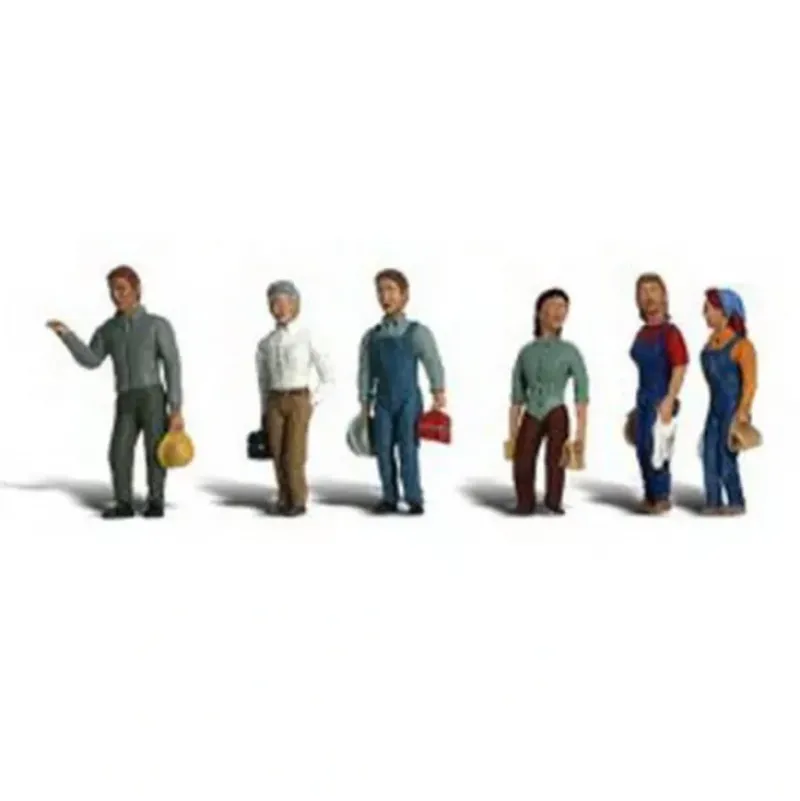 Woodland Scenics A2188 N Scenic Accents 2nd Shift Worker Figures (Set of 6) - Model Train Junction: Quality Parts and Art Supplies Online