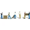 Trains*Woodland Scenics A2123 N Scenic Accents Dock Worker Figures (Set of 6) - Model Train Junction: Quality Parts and Art Supplies