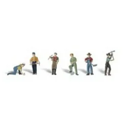 Woodland Scenics A2148 N Scenic Accents Track Worker Figures (Set of 6) - Model Train Junction: Quality Parts and Art Supplies New
