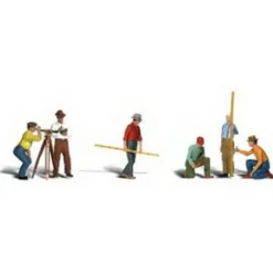 Trains*Woodland Scenics A2175 N Scenic Accents Surveyor Figures (Set of 7) - Model Train Junction: Quality Parts and Art Supplies