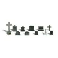Woodland Scenics A2164 N Scenic Accents Assorted Tombstones (Set of 11) - Model Train Junction: Quality Parts and Art Supplies Clearance
