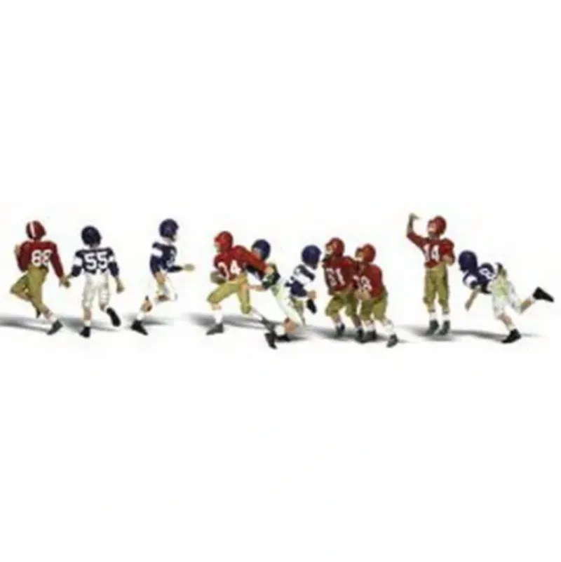 Woodland Scenics A2169 N Youth Football Player Figures (Set of 9) - Model Train Junction: Quality Parts and Art Supplies Online