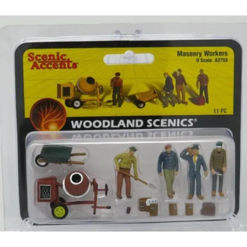 Woodland Scenics A2753 O Scenic Accents Masonry Worker Figures - Model Train Junction: Quality Parts and Art Supplies Hot