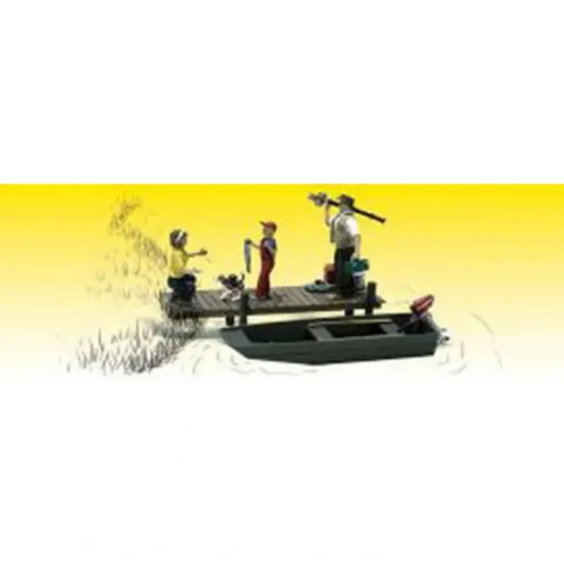 Woodland Scenics A2756 O Scenic Accents Family Fishing Figures (Set of 5) - Model Train Junction: Quality Parts and Art Supplies New