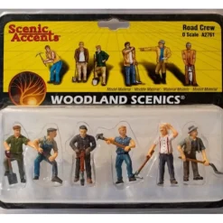 Woodland Scenics A2761 O Scenic Accents Road Crew Figures (Set of 6) - Model Train Junction: Quality Parts and Art Supplies Outlet