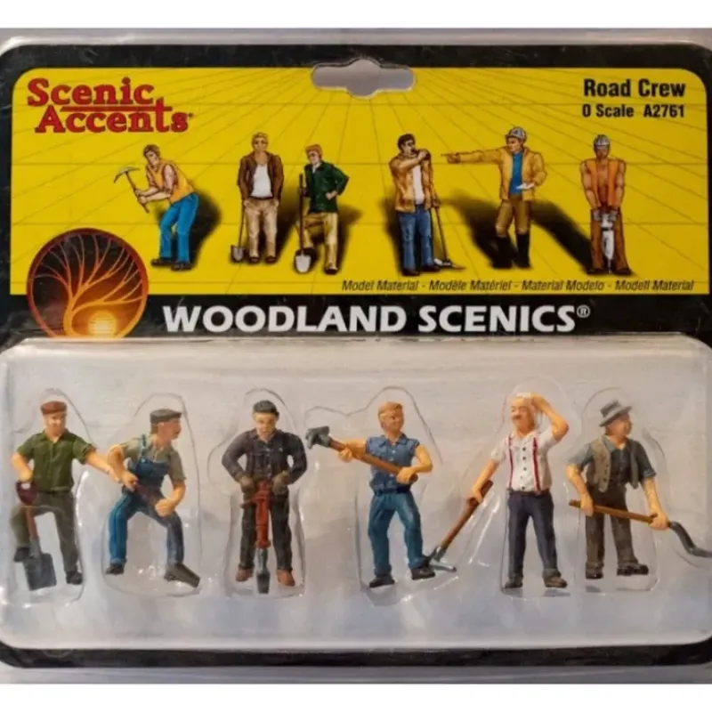 Woodland Scenics A2761 O Scenic Accents Road Crew Figures (Set of 6) - Model Train Junction: Quality Parts and Art Supplies Outlet